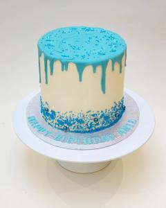 Blue Splash Cake